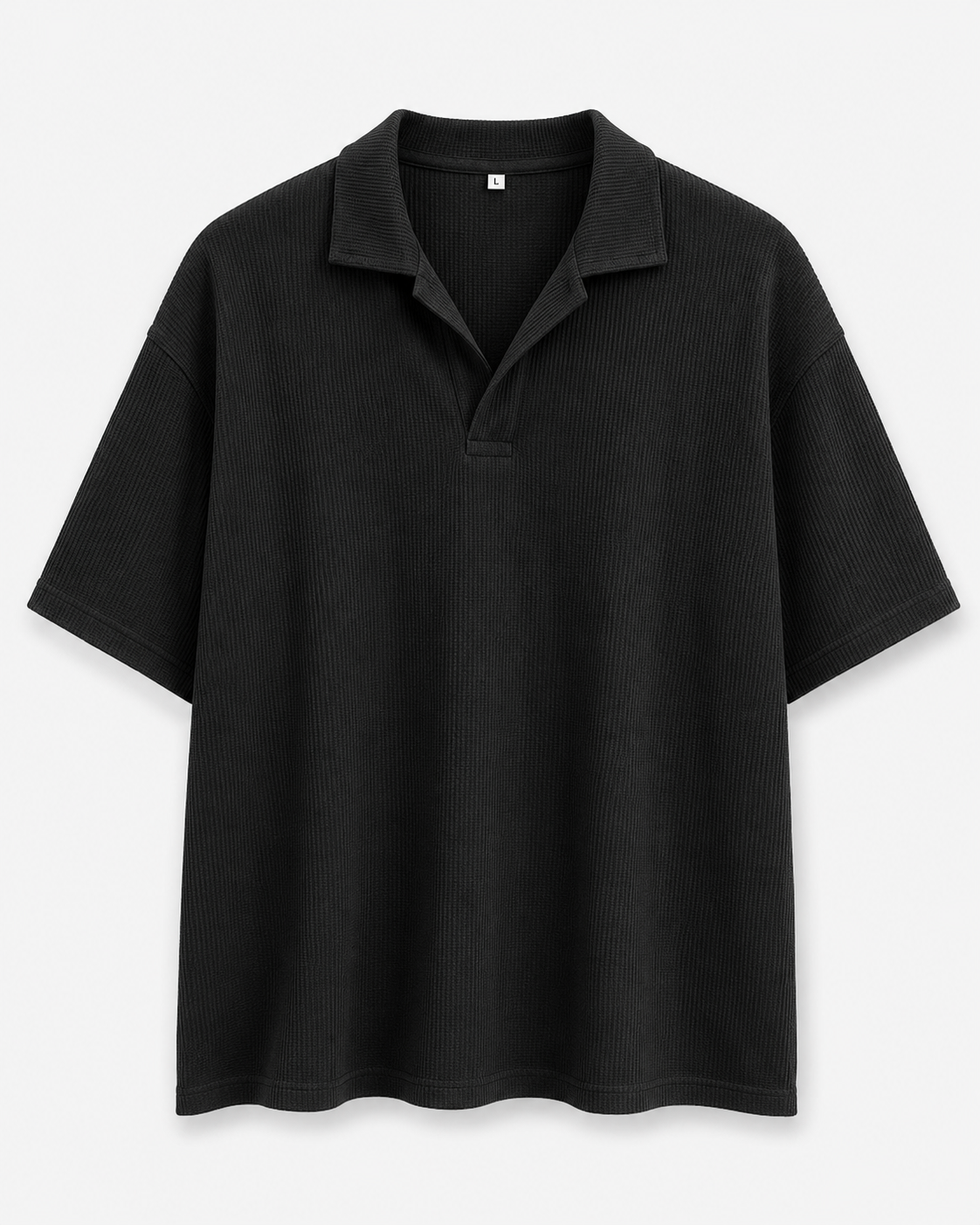 Waffle Knit Oversized Polo