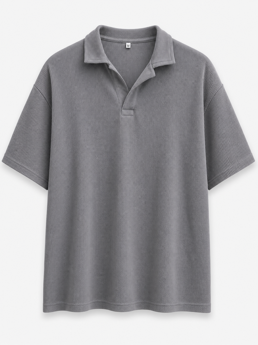 Waffle Knit Oversized Polo