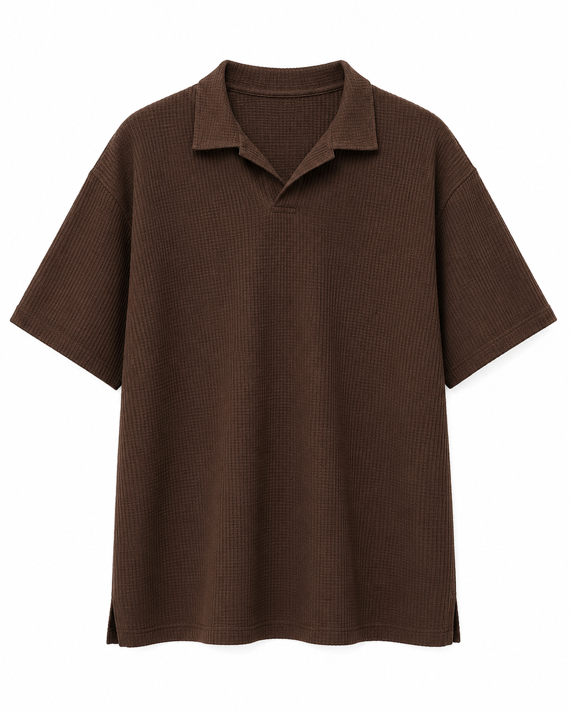 Waffle Knit Oversized Polo