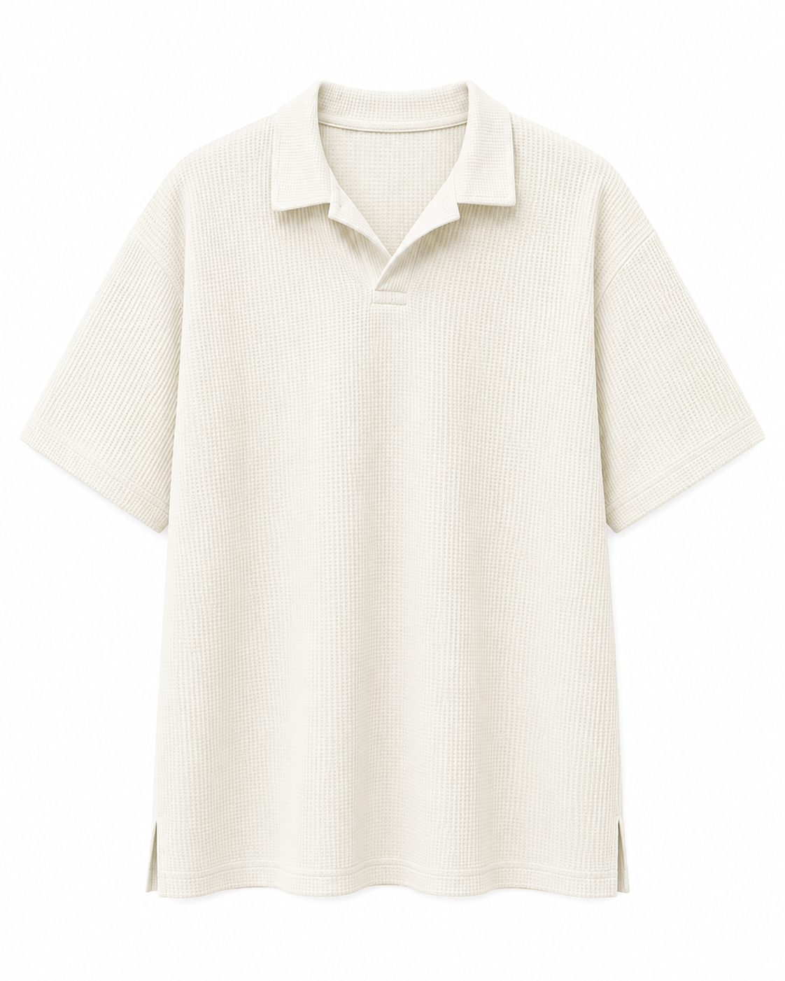 Waffle Knit Oversized Polo