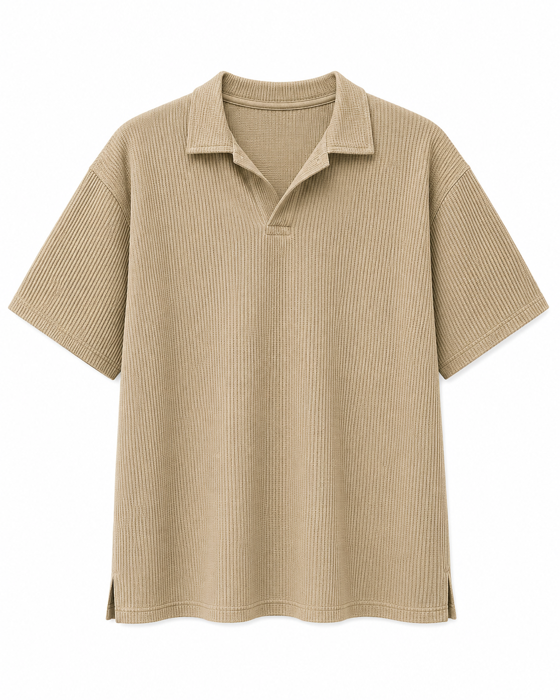 Waffle Knit Oversized Polo