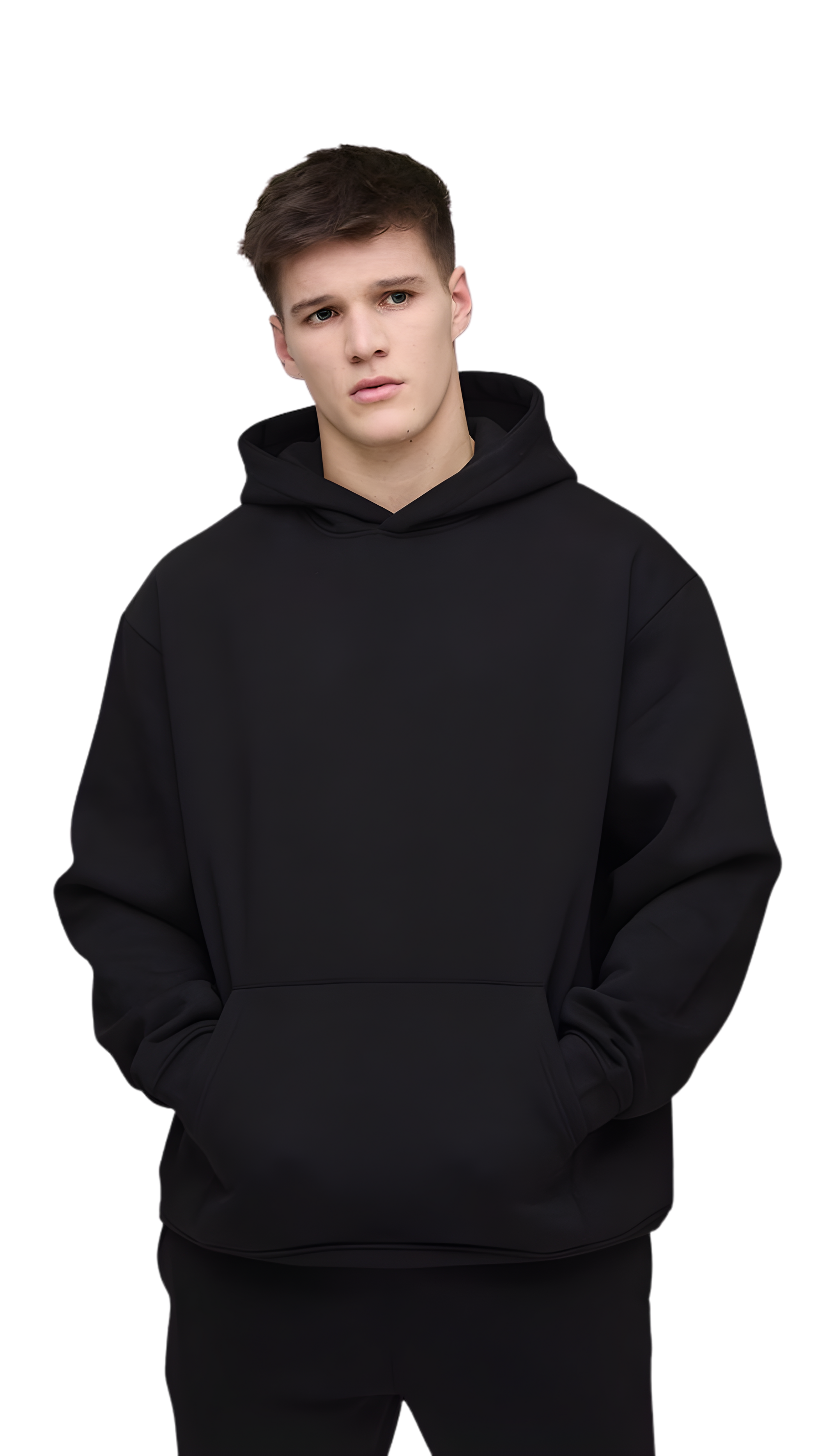Black plain hoodie