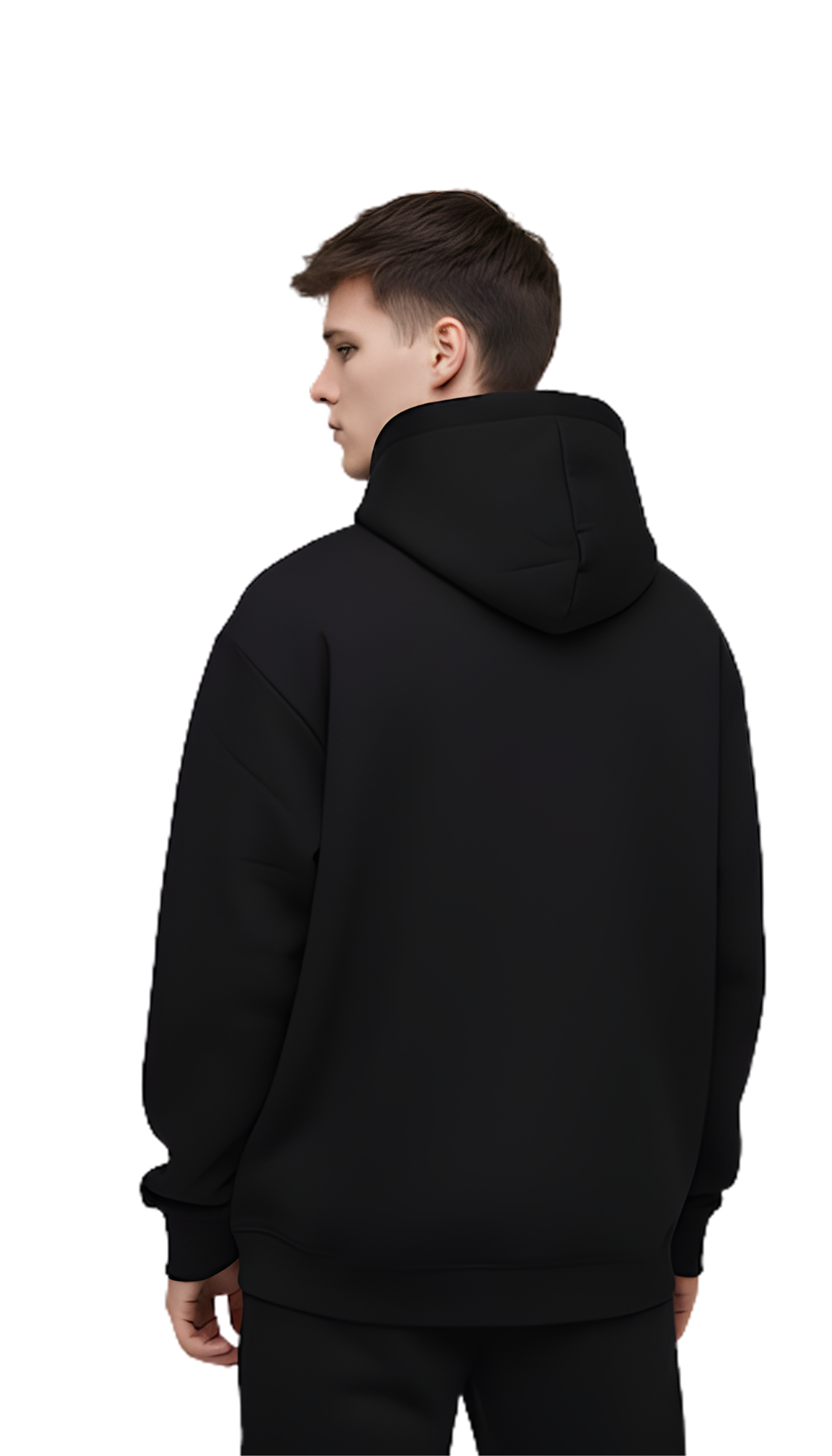 Black plain hoodie